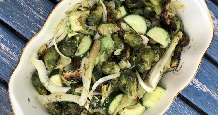 Cultured Fennel, Avocado & Roasted Brussels Salad: Two Ways (paleo, keto, vegan)