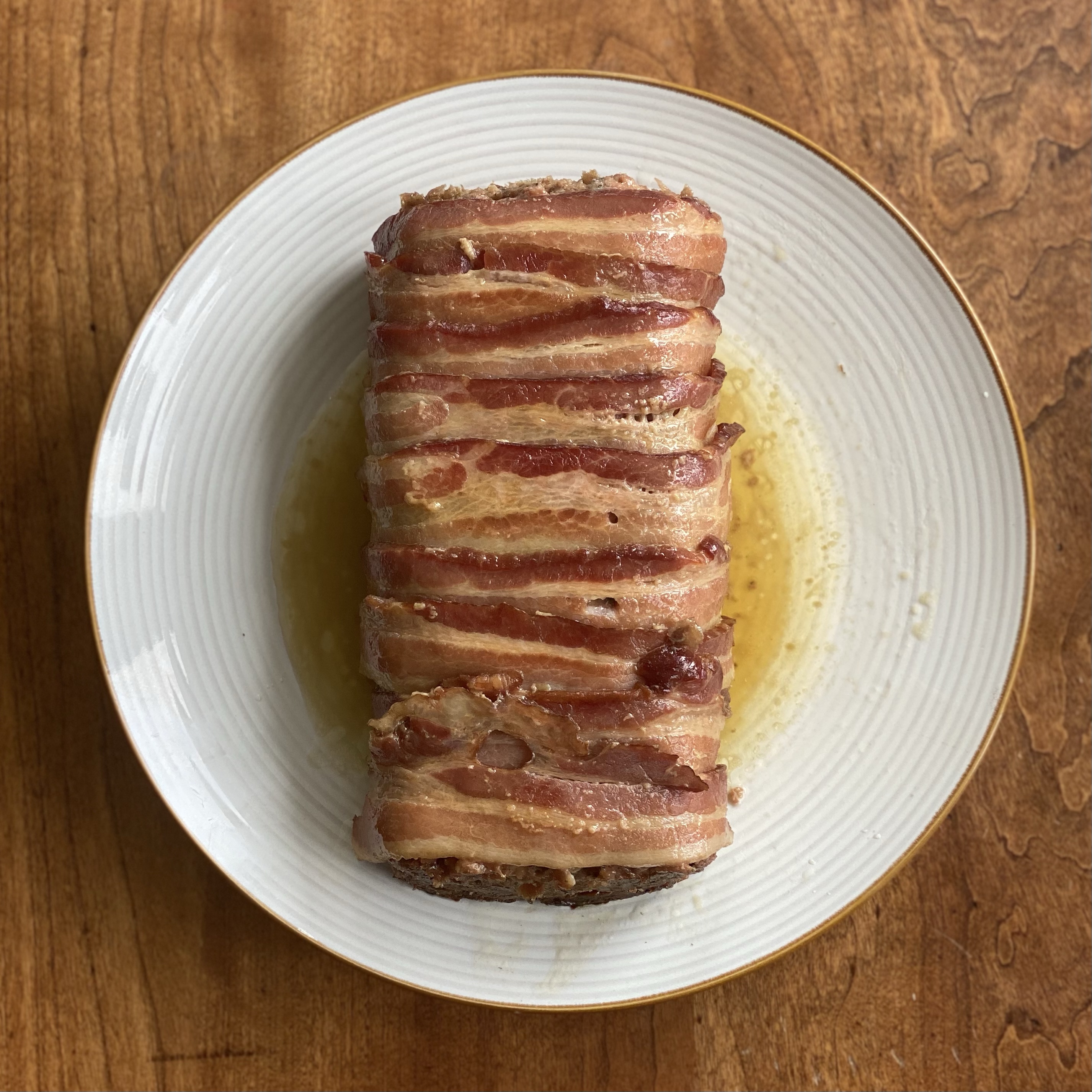 Bacon Encrusted Chicken & Liver Meatloaf